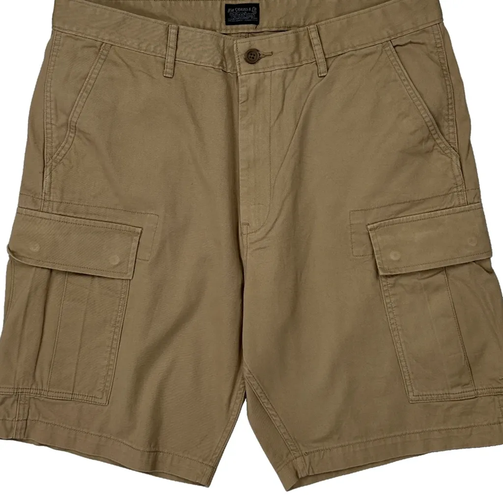 Levis Cargo Shorts - 35W 9L Khaki Cotton - Image 9