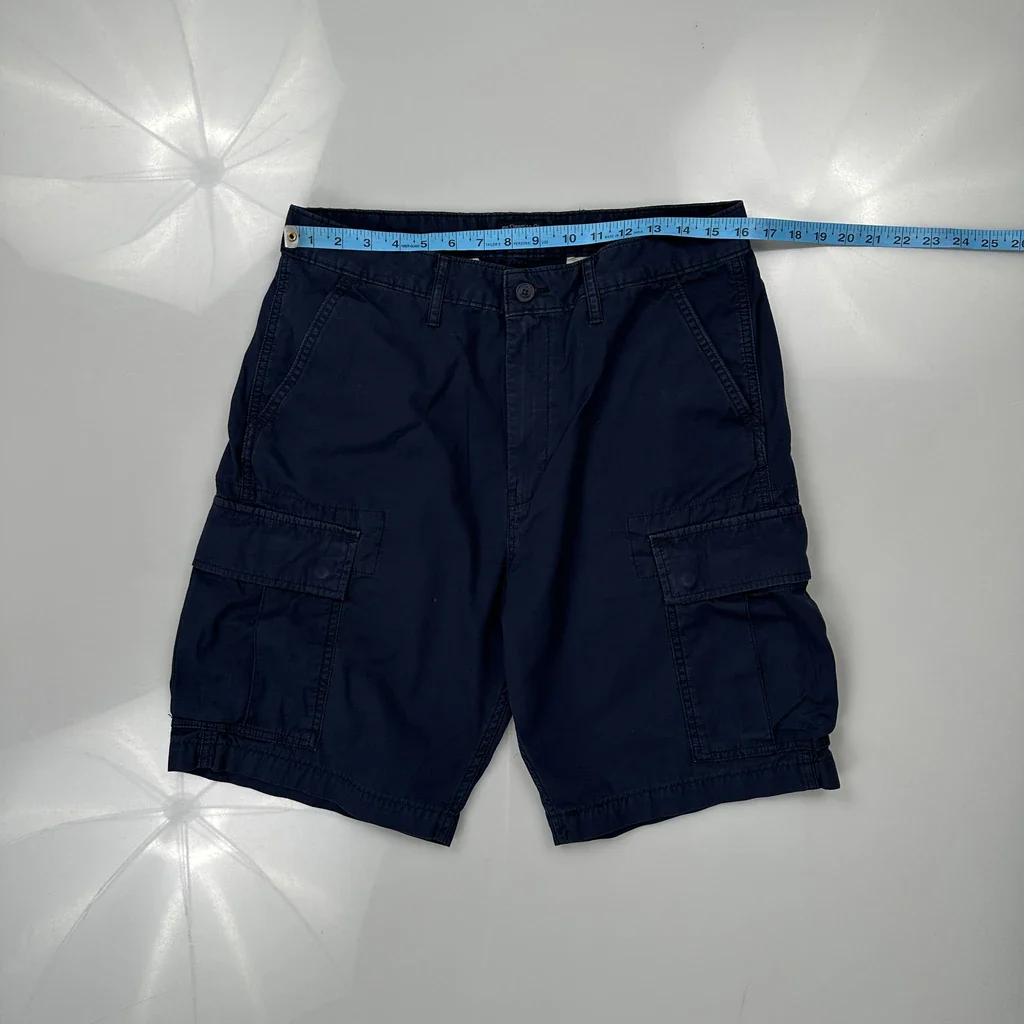 Levis Cargo Shorts - 32W 10L Navy Cotton - Image 3