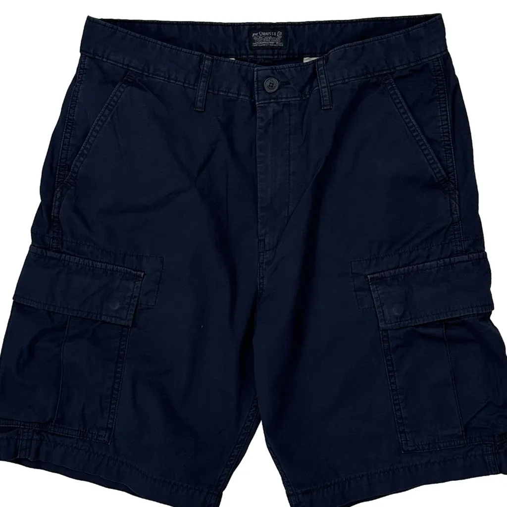 Levis Cargo Shorts - 32W 10L Navy Cotton - Image 9