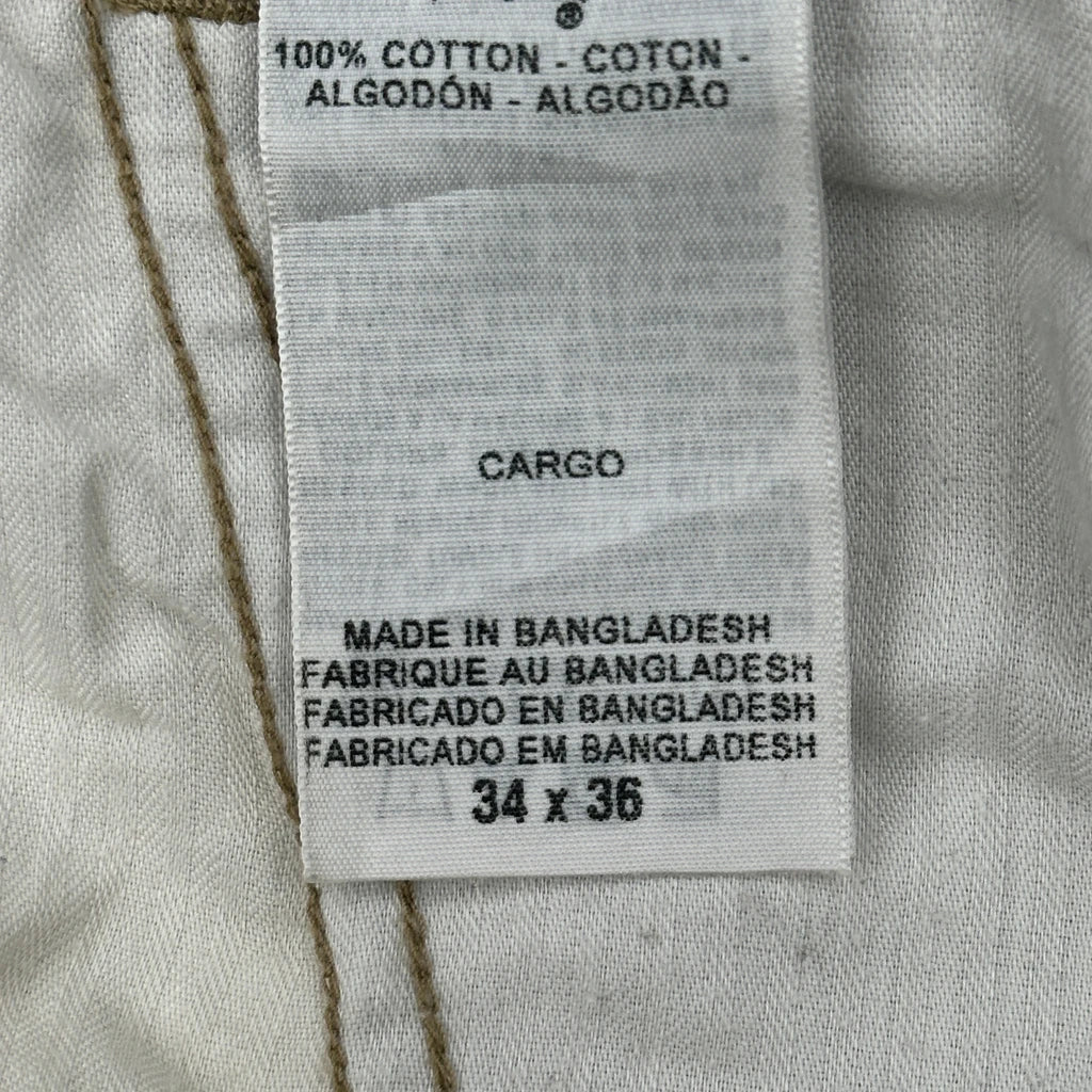 Levis Cargo Trousers - 36W 34L Khaki Cotton - Image 6
