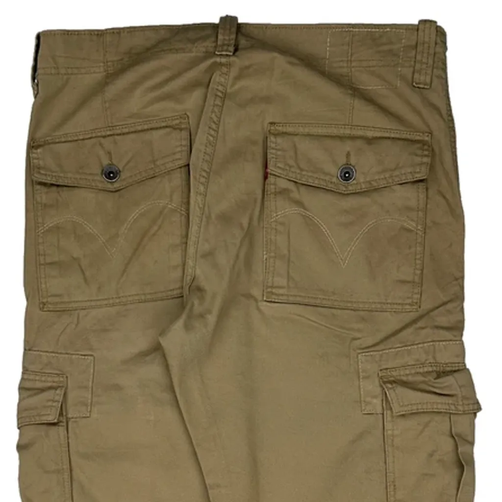 Levis Cargo Trousers - 36W 34L Khaki Cotton - Image 9