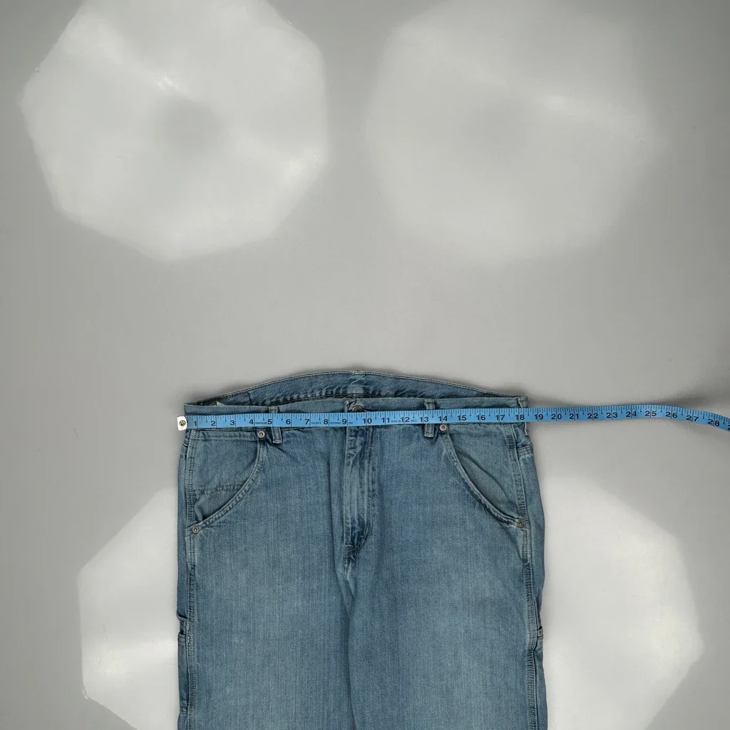 Levis Carpenter Jeans - 36W 33L Light Wash Cotton - Image 3