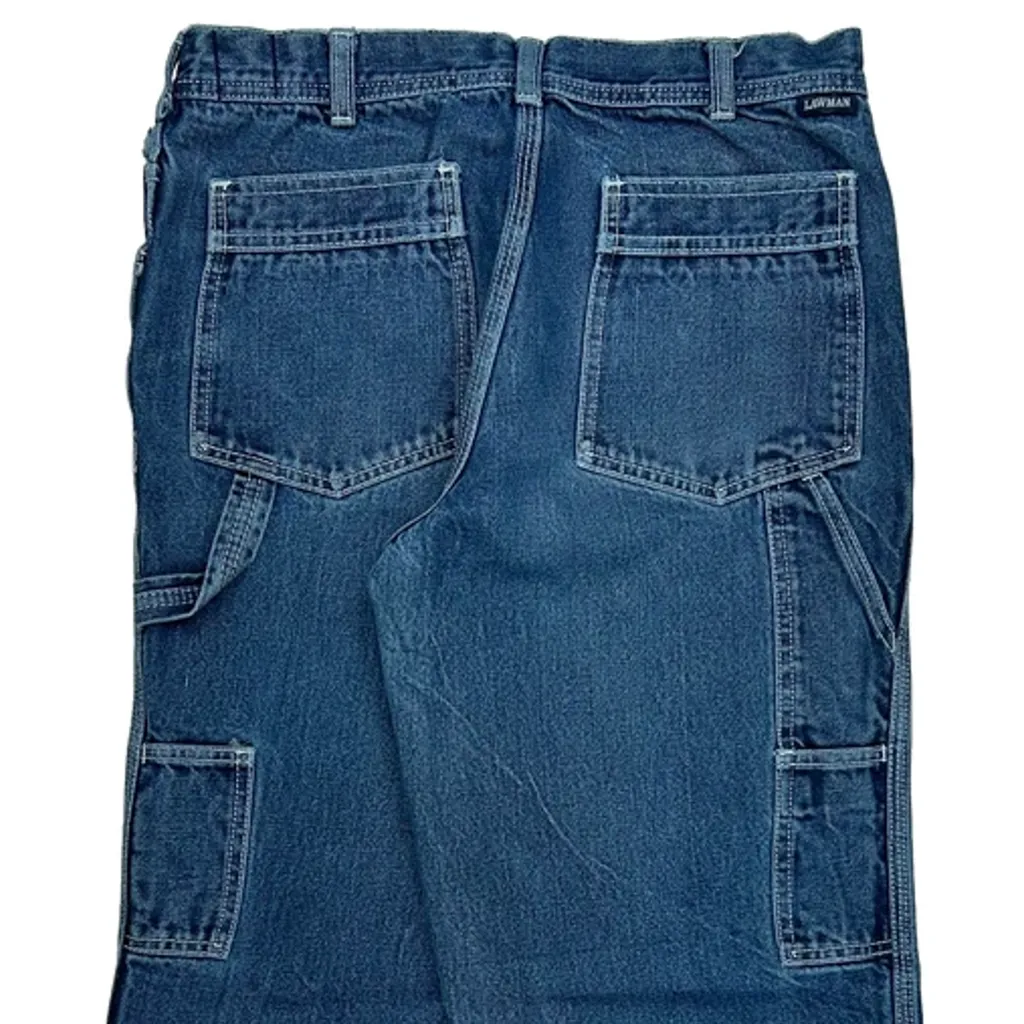 Levis Flared Carpenter Jeans - 30W UK 10 Blue Denim - Image 7