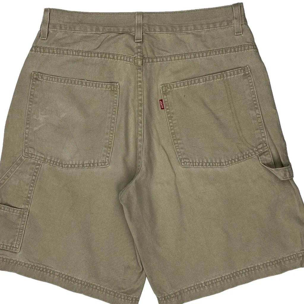 Levis Carpenter Shorts - 30W 10L Beige Cotton - Image 7