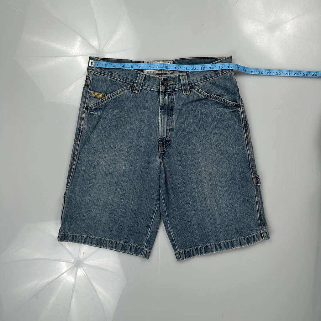 Levis Carpenter Shorts - 32W 10L Blue Cotton - Image 3