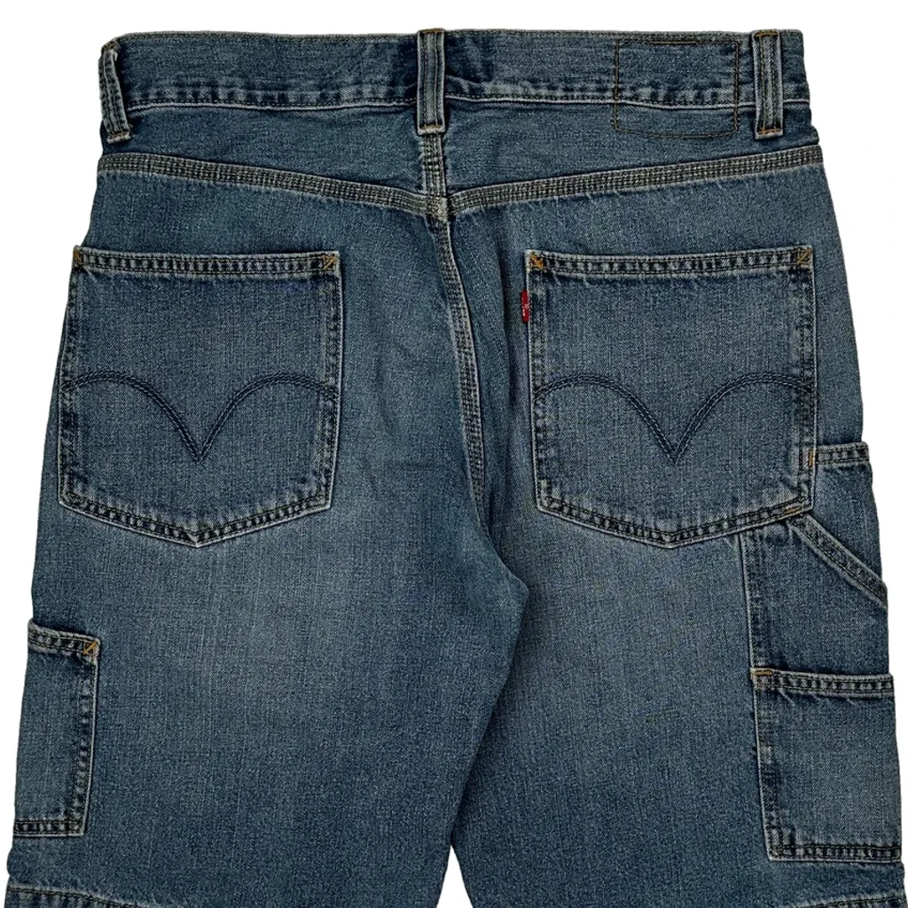 Levis Carpenter Shorts - 32W 10L Blue Denim - Image 7