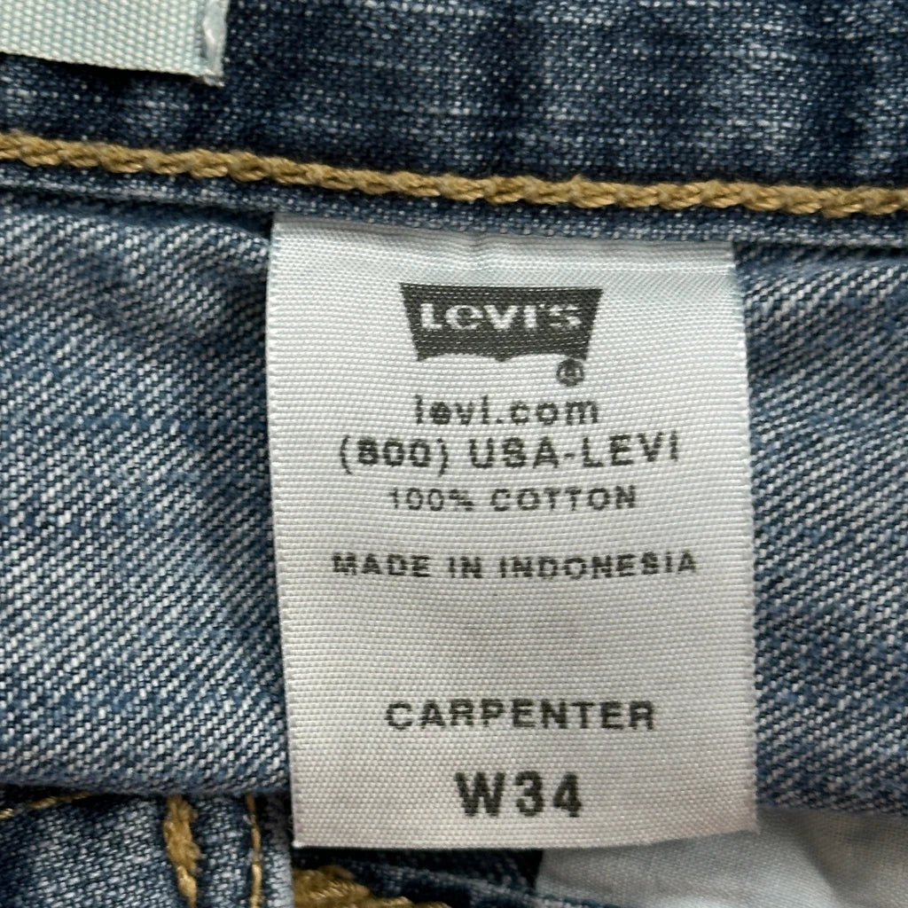 Levis Carpenter Shorts - 34W 10L Blue Cotton - Image 6