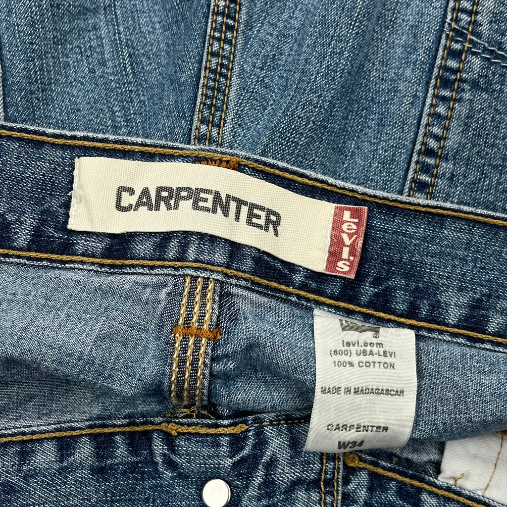 Levis Carpenter Shorts - 36W 10L Blue Cotton - Image 7