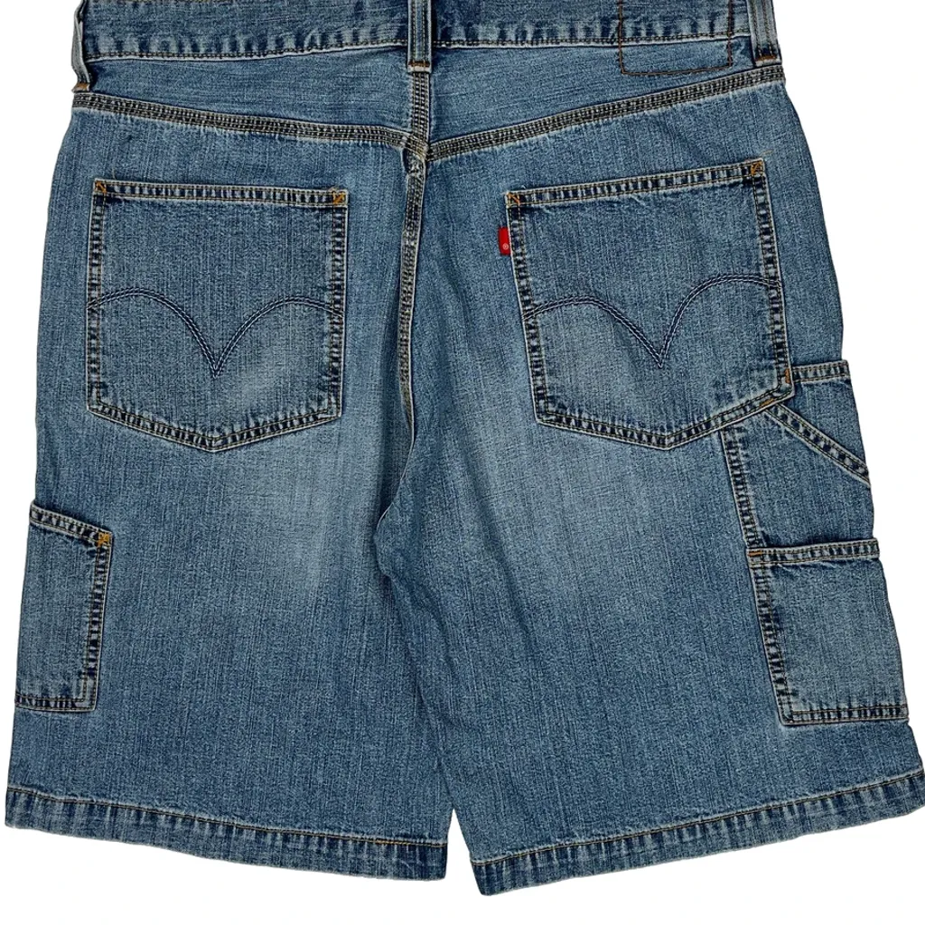 Levis Carpenter Shorts - 36W 10L Blue Cotton - Image 9