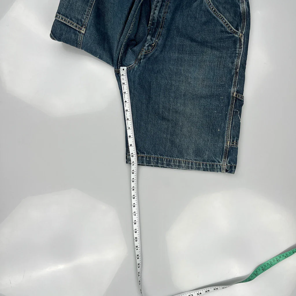 Levis Carpenter Shorts - 36W 11L Blue Cotton - Image 5