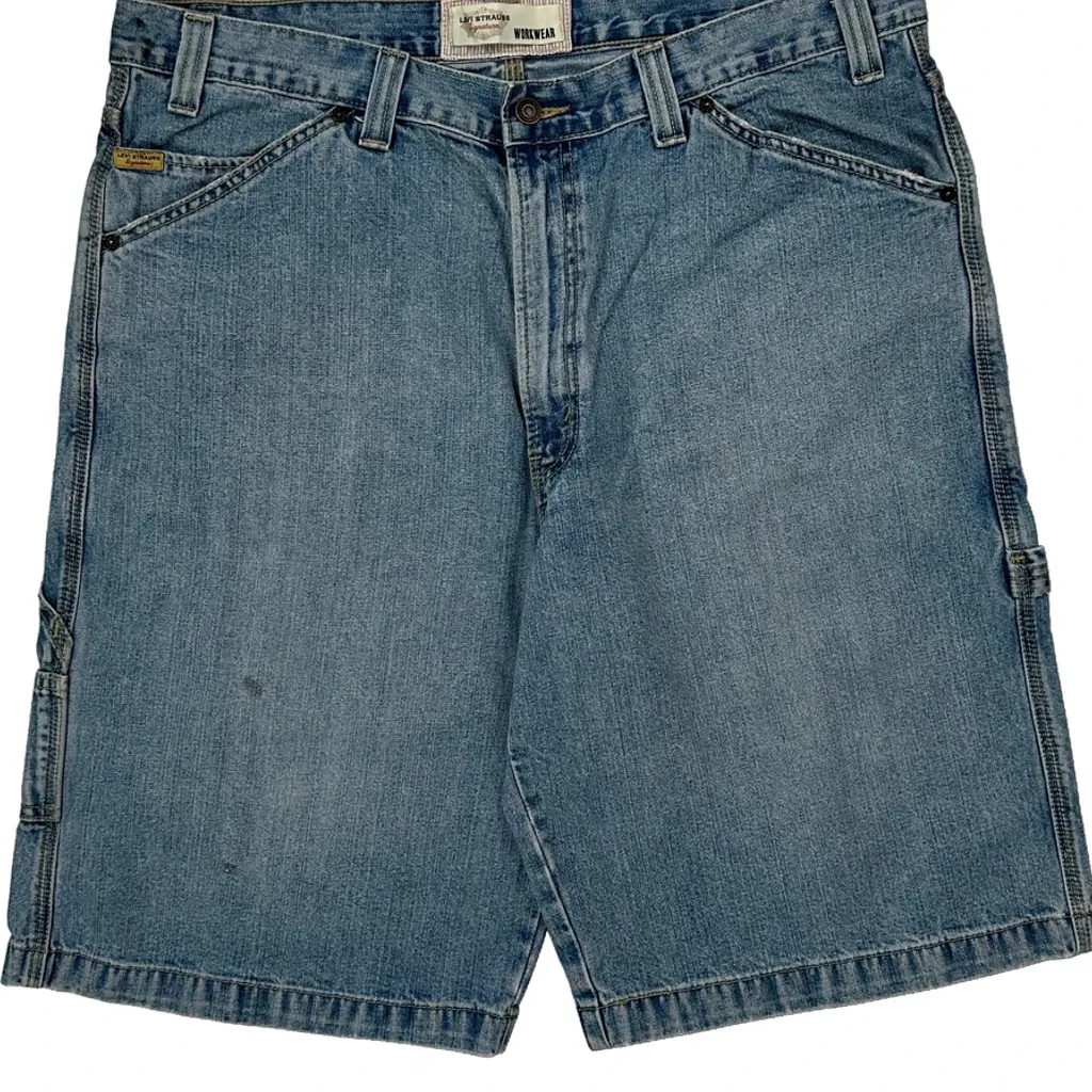 Levis Carpenter Shorts - 38W 11L Blue Cotton - Image 10