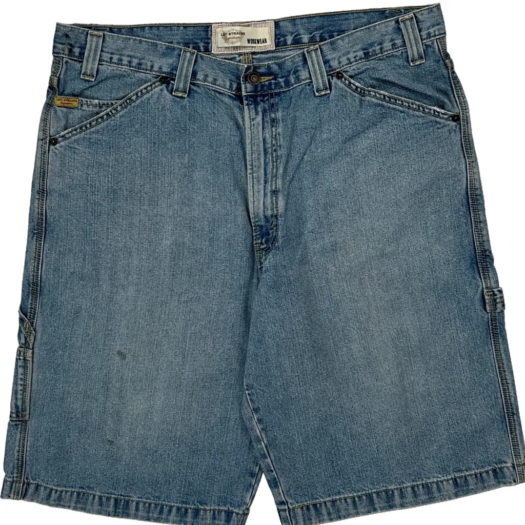 Levis Carpenter Shorts - 38W 11L Blue Cotton - Image 11