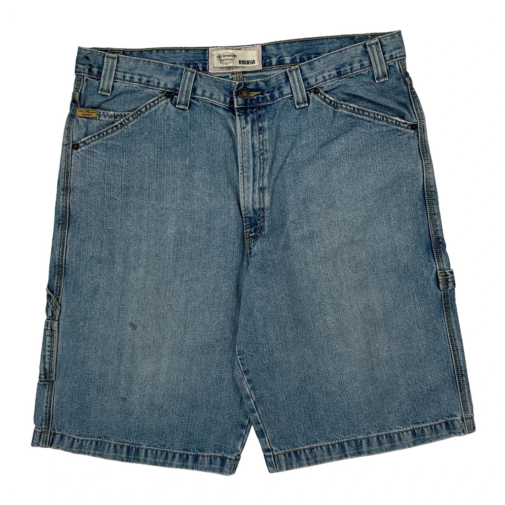 Levis Carpenter Shorts - 38W 11L Blue Cotton - Image 2