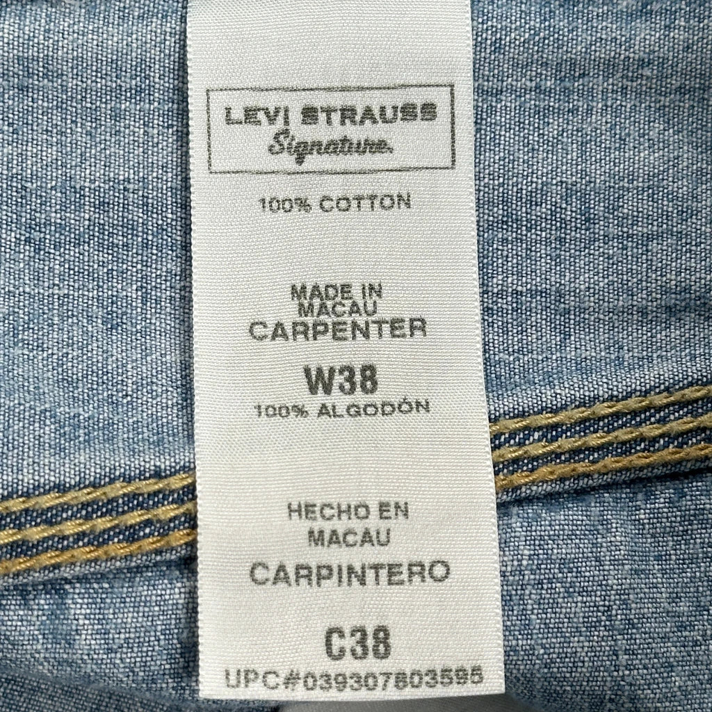 Levis Carpenter Shorts - 38W 11L Blue Cotton - Image 7