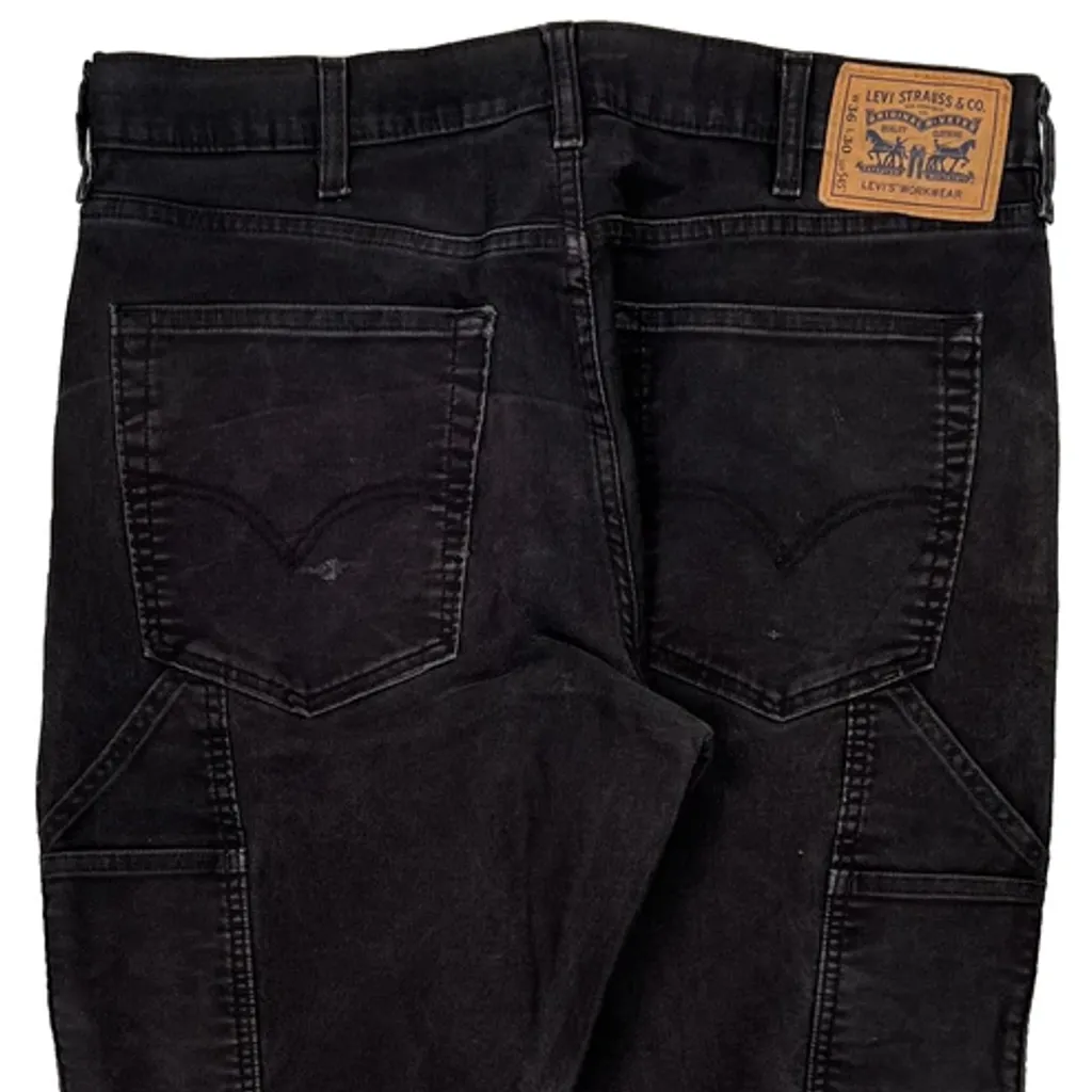 Levis Carpenter Trousers - 36W 30L Black Cotton - Image 7