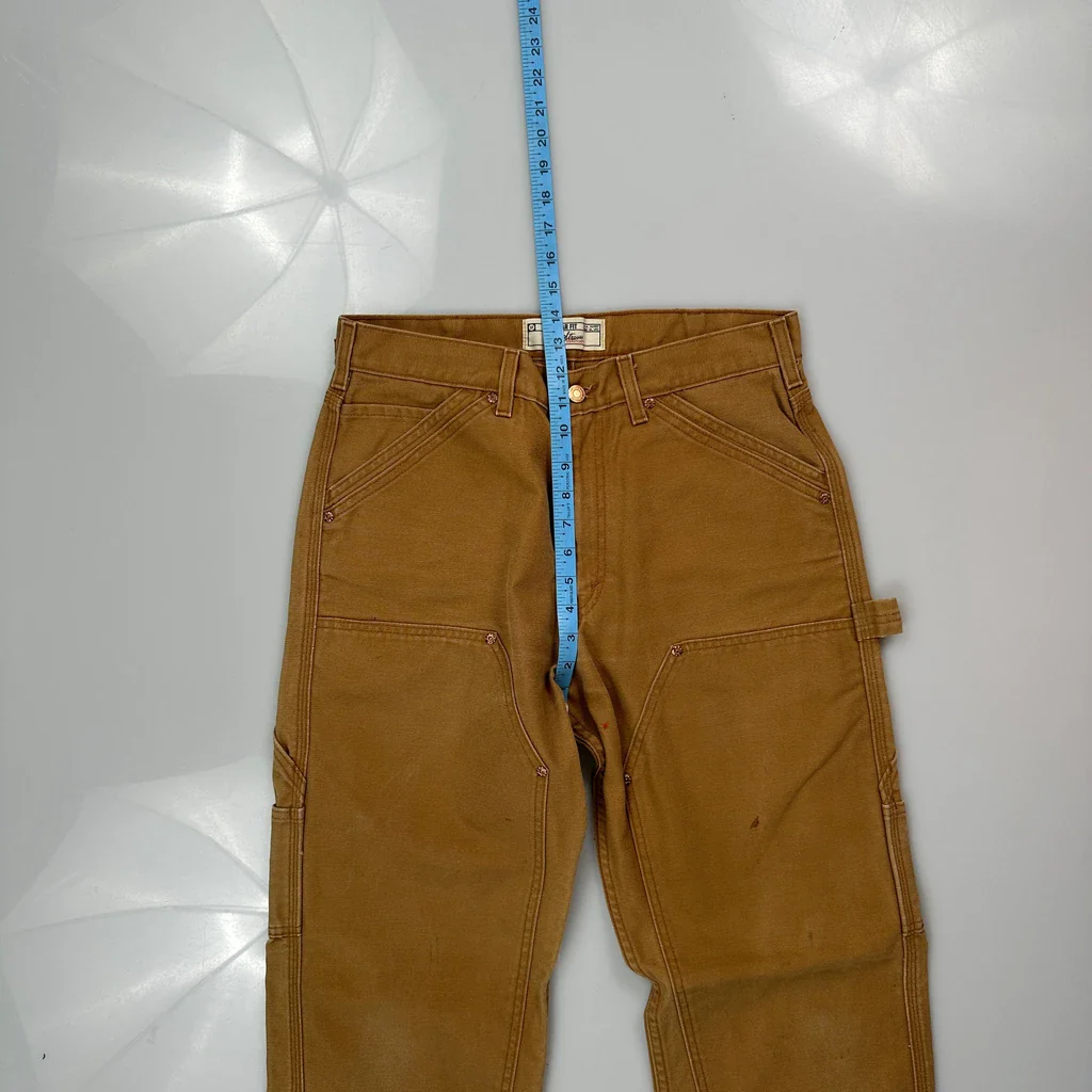 Levis Double Knee Carpenter Trousers - 30W 33L Brown Cotton - Image 4