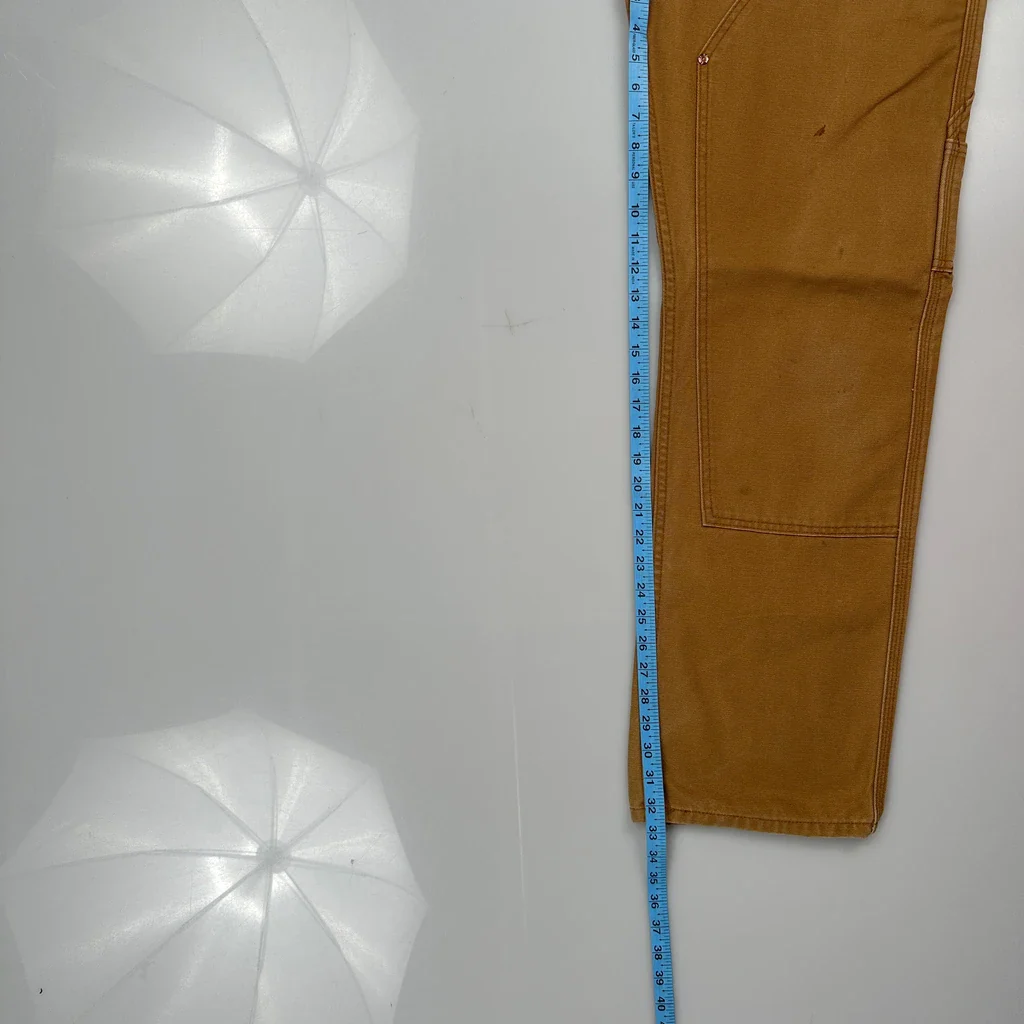 Levis Double Knee Carpenter Trousers - 30W 33L Brown Cotton - Image 5