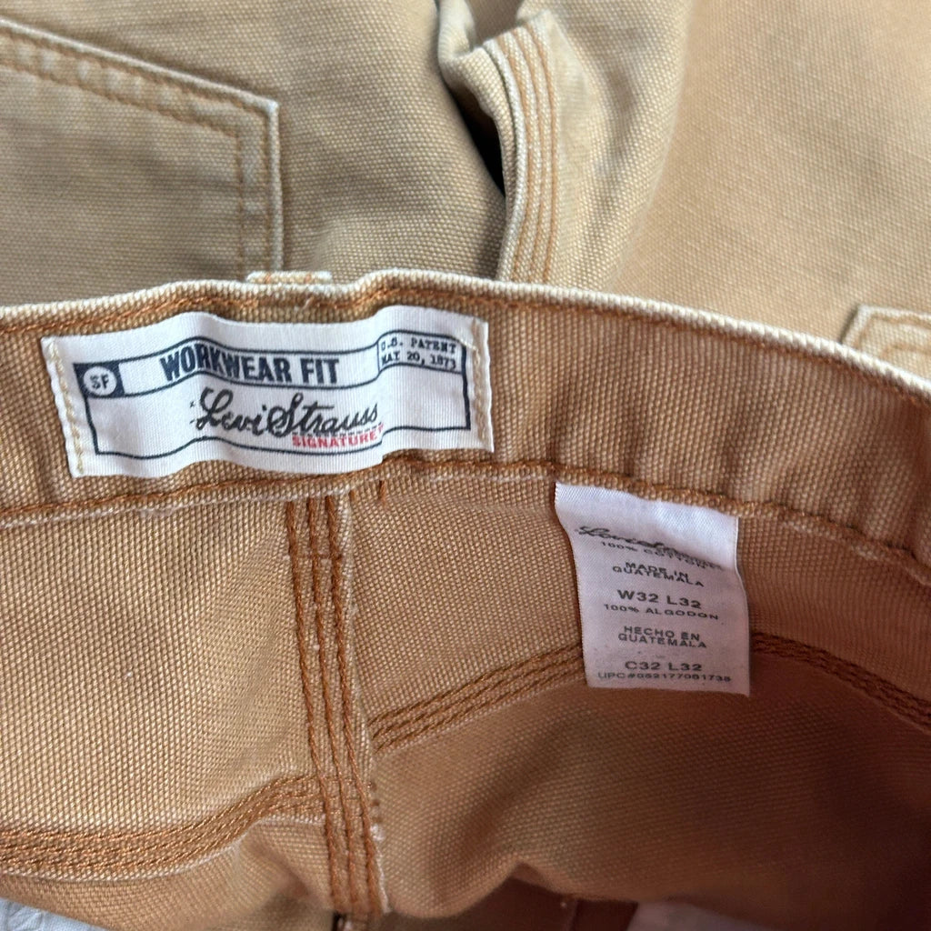 Levis Double Knee Carpenter Trousers - 30W 33L Brown Cotton - Image 6