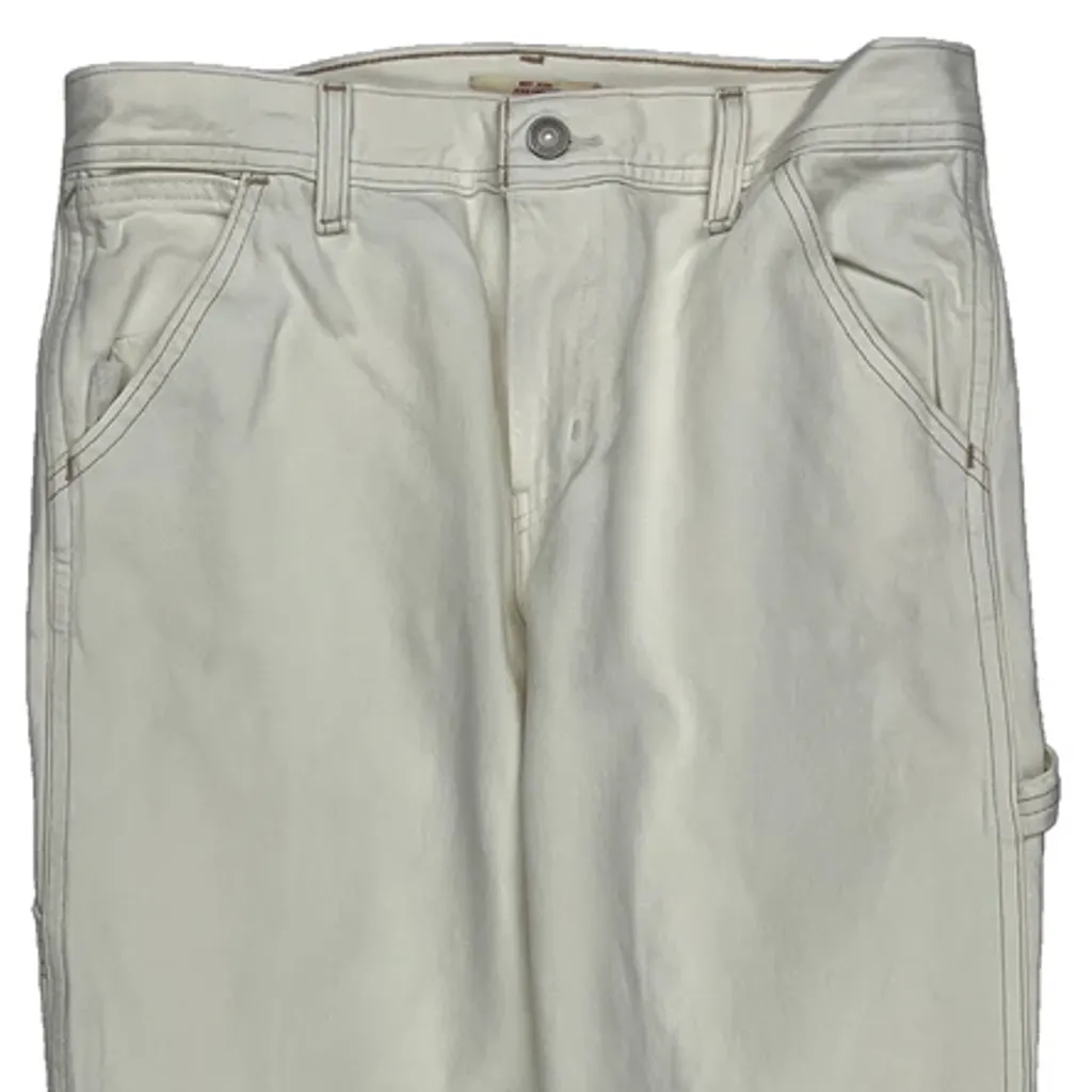 Levis Carpenter Trousers - 29W UK 10 White Cotton - Image 10