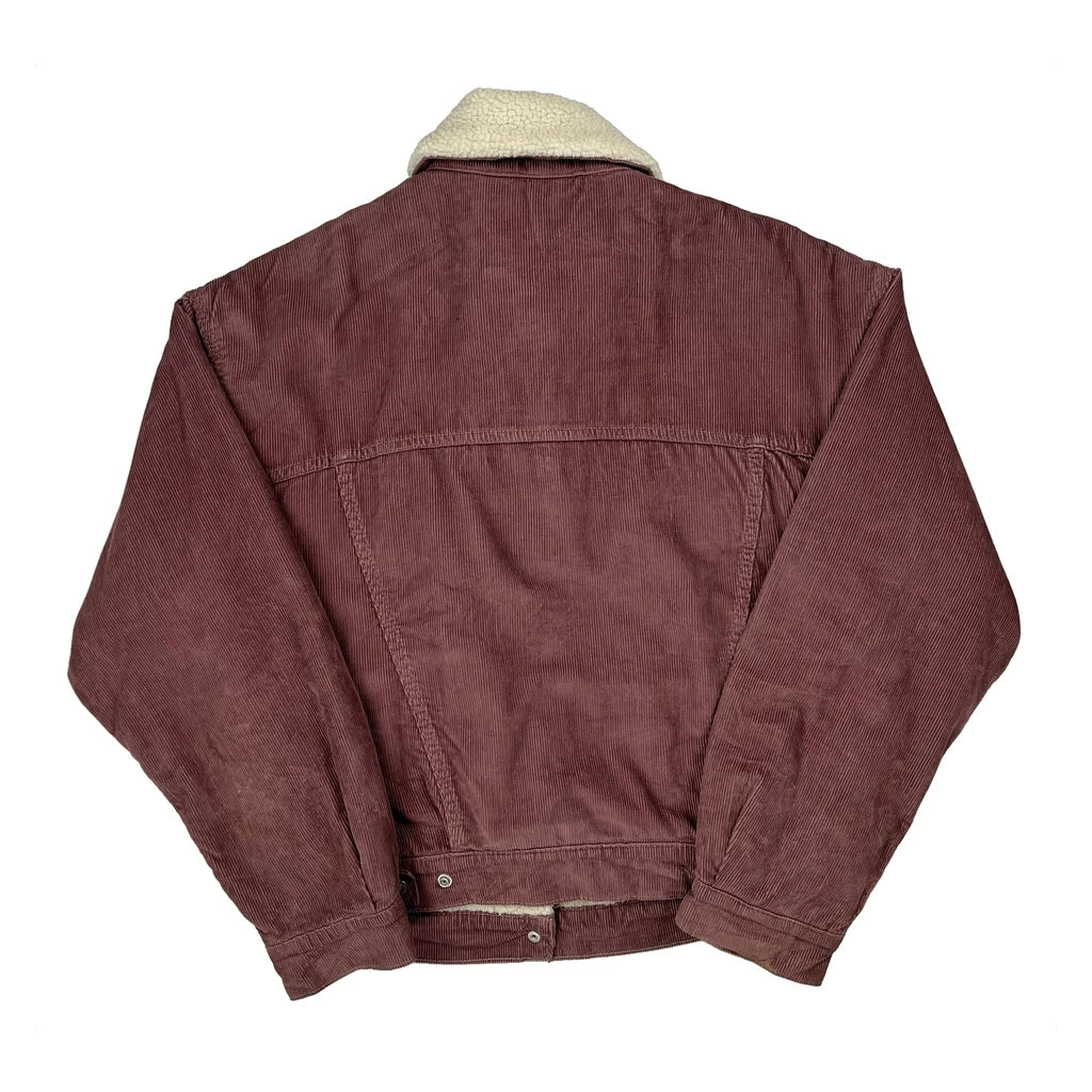 Levis Collared Cord Jacket - XS Burgundy Corduroy - Image 2