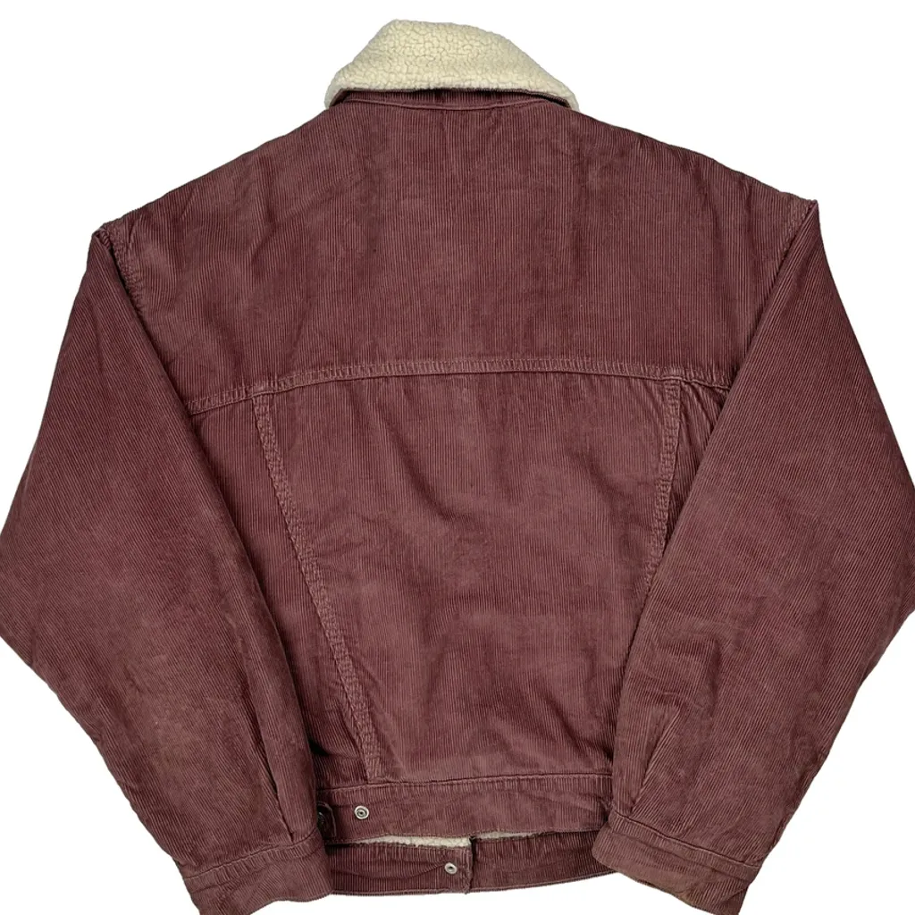 Levis Collared Cord Jacket - XS Burgundy Corduroy - Image 6