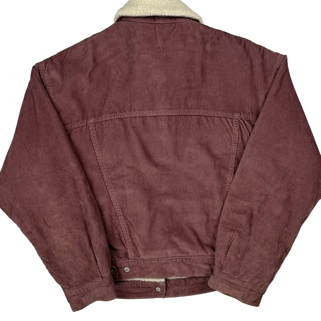 Levis Collared Cord Jacket - XS Burgundy Corduroy - Image 7