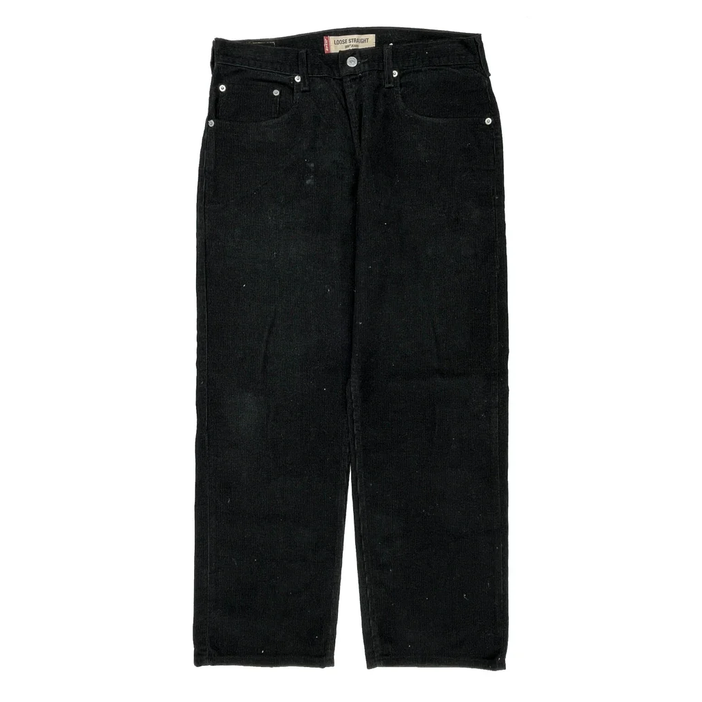 Levis 569 Cord Pants - 34″ Waist Black Cotton - Image 2