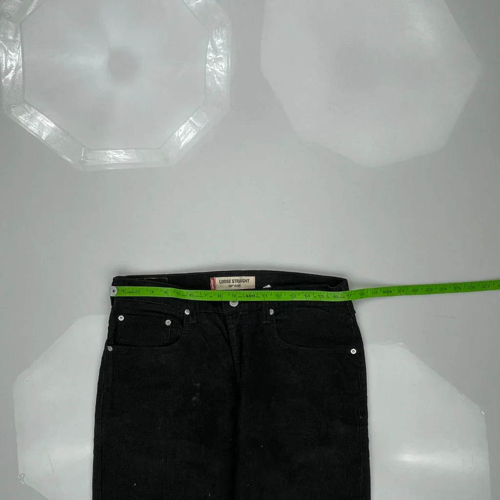 Levis 569 Cord Pants - 34″ Waist Black Cotton - Image 3