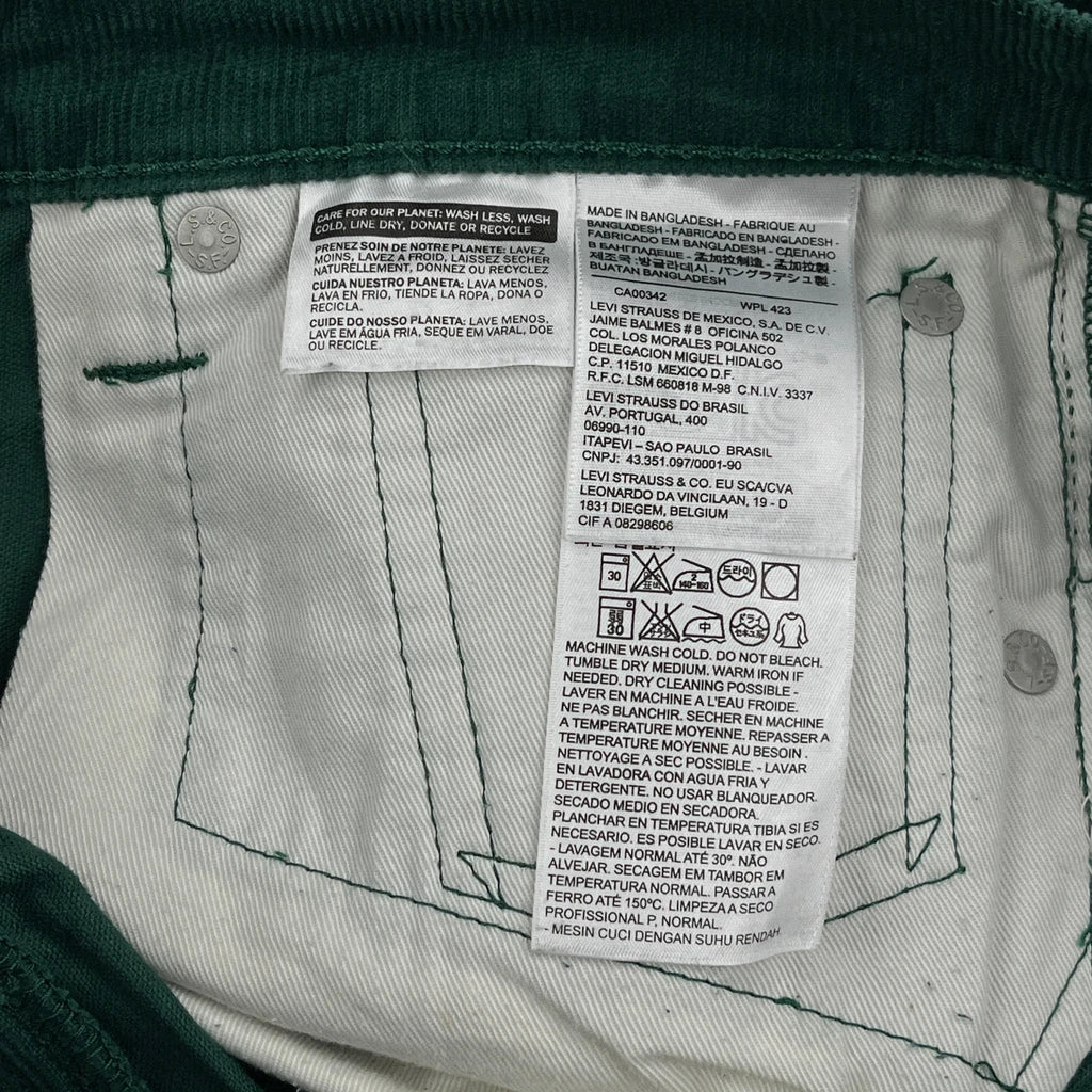 Levis Cord Pants - 36″ Waist Green Cotton - Image 6