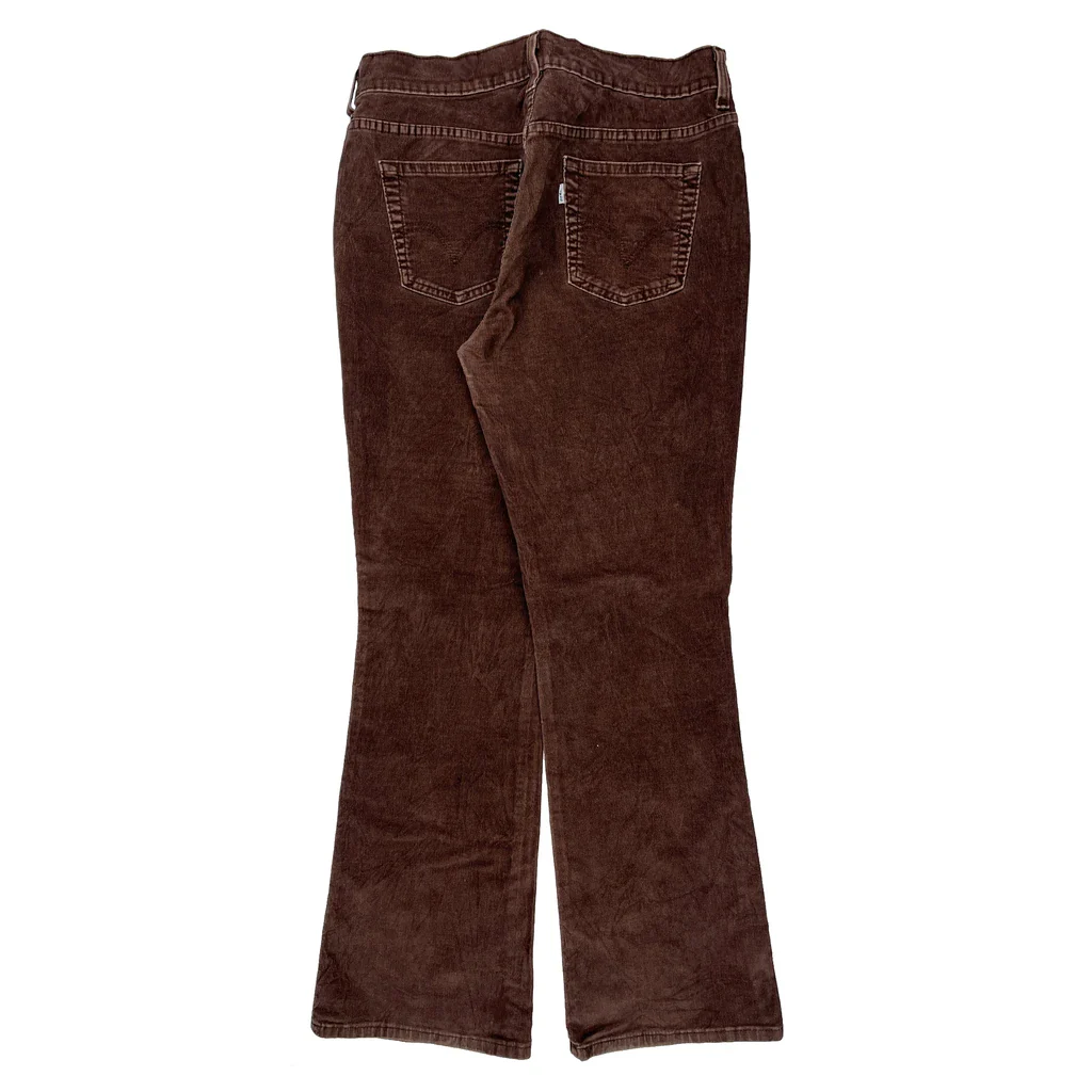 Levis Boot Cut Cord Pants - 32″ Waist Brown Cotton