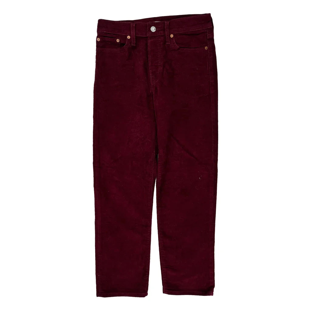 Levis Cord Pants - 28″ Waist Burgundy Corduroy - Image 2