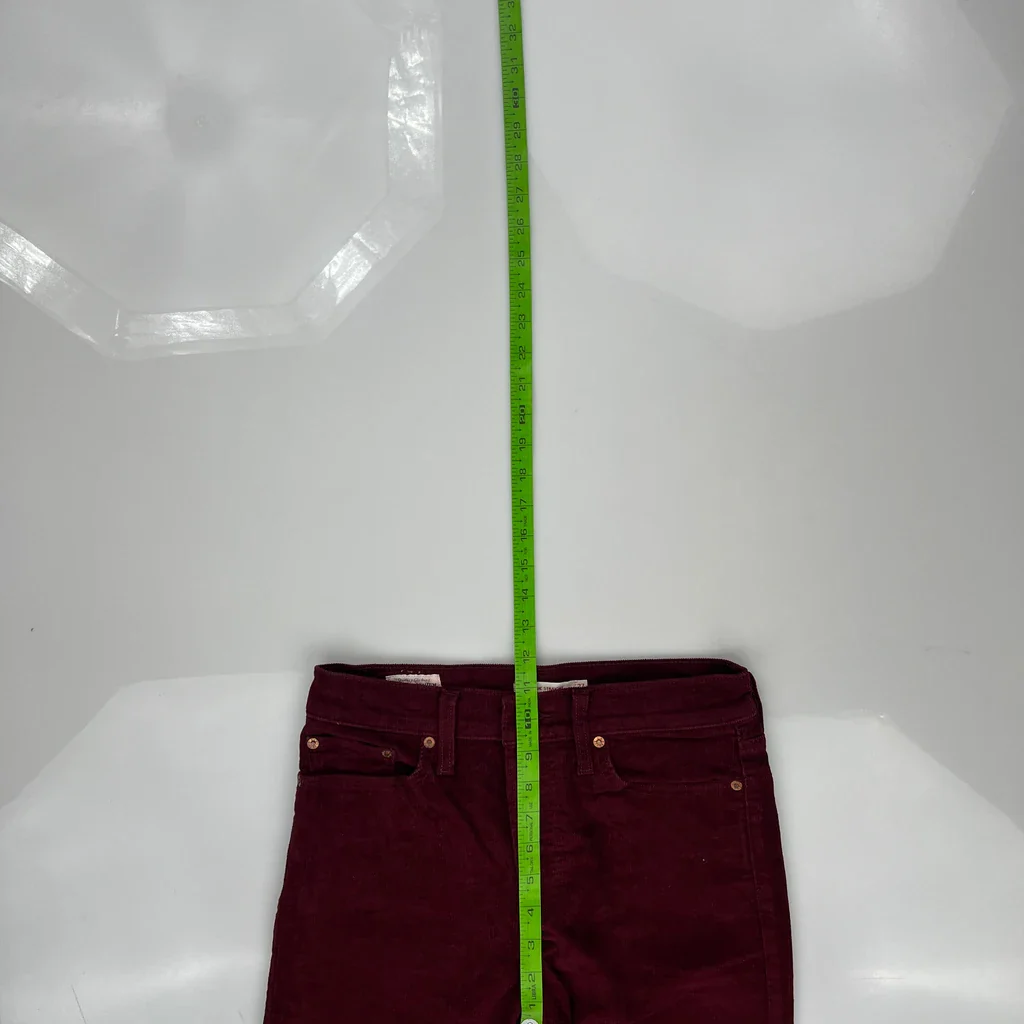 Levis Cord Pants - 28″ Waist Burgundy Corduroy - Image 4