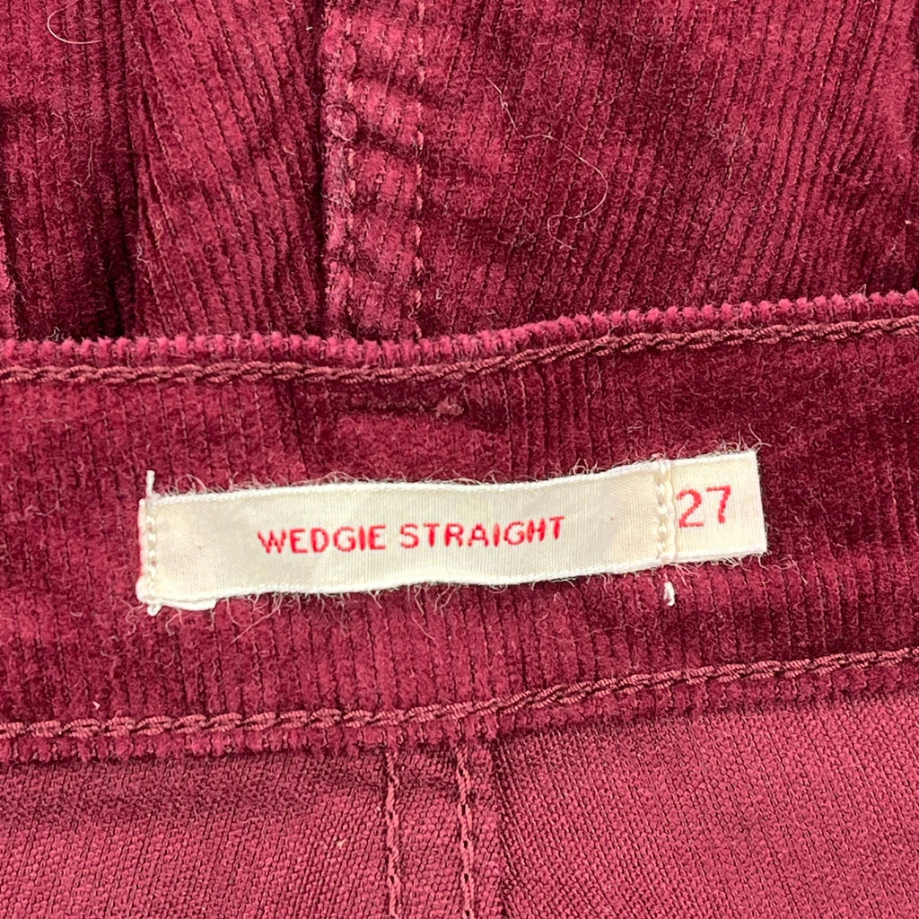 Levis Cord Pants - 28″ Waist Burgundy Corduroy - Image 6