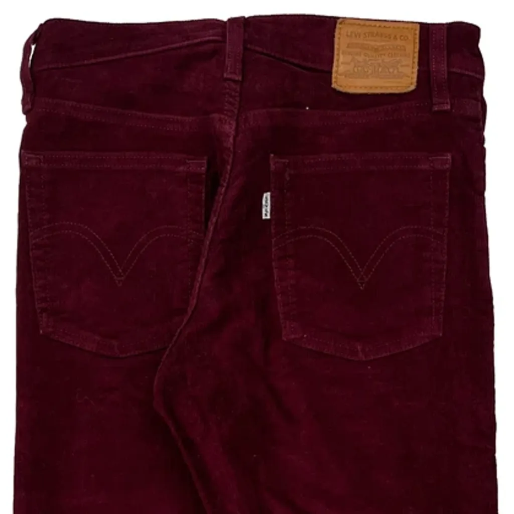 Levis Cord Pants - 28″ Waist Burgundy Corduroy - Image 8