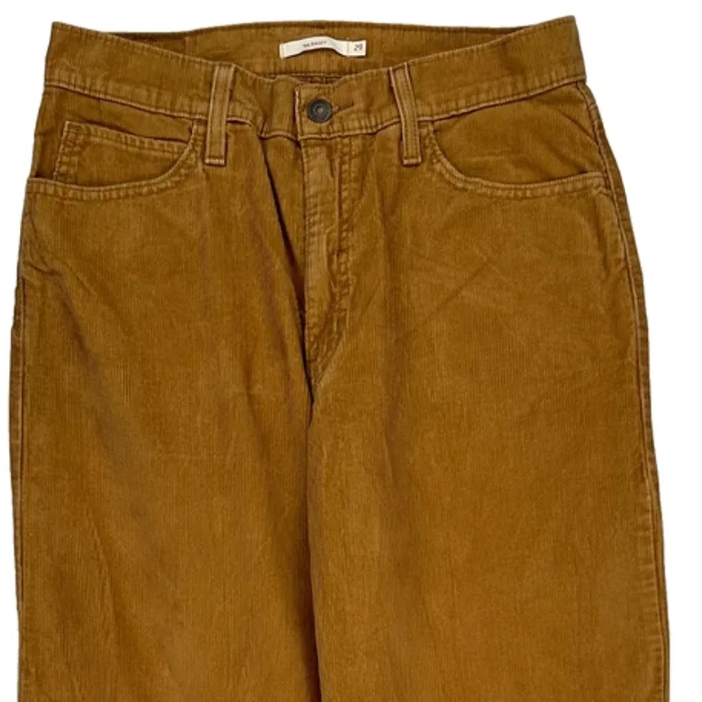 Levis Baggy Cord Trousers - 31″ Waist Brown Cotton - Image 11