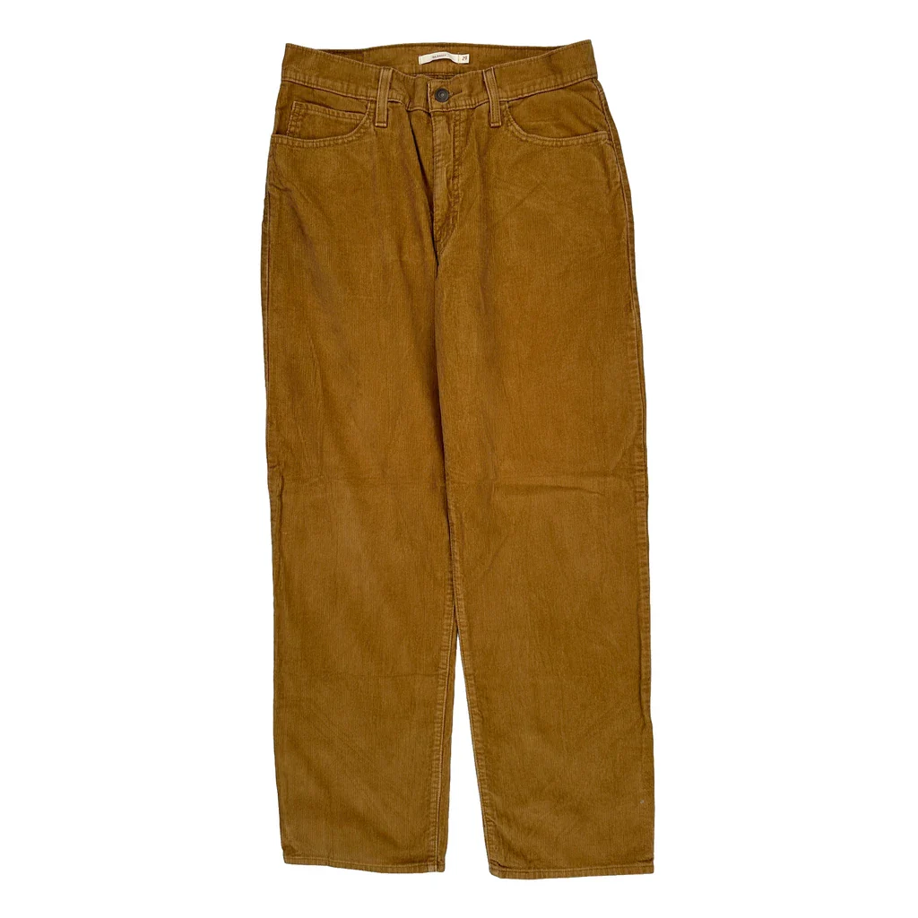 Levis Baggy Cord Trousers - 31″ Waist Brown Cotton - Image 2