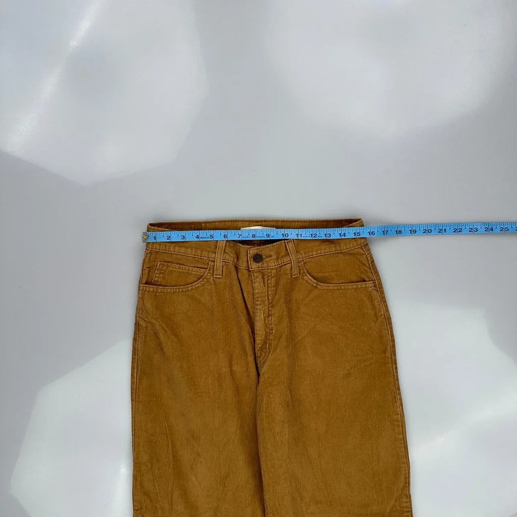 Levis Baggy Cord Trousers - 31″ Waist Brown Cotton - Image 3