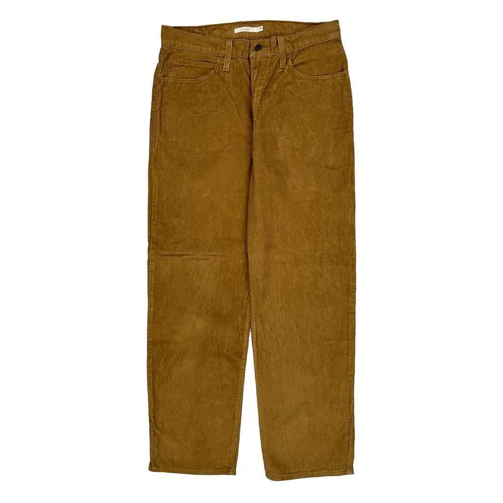 Levis Baggy Cord Trousers - 32″ Waist Brown Cotton - Image 2