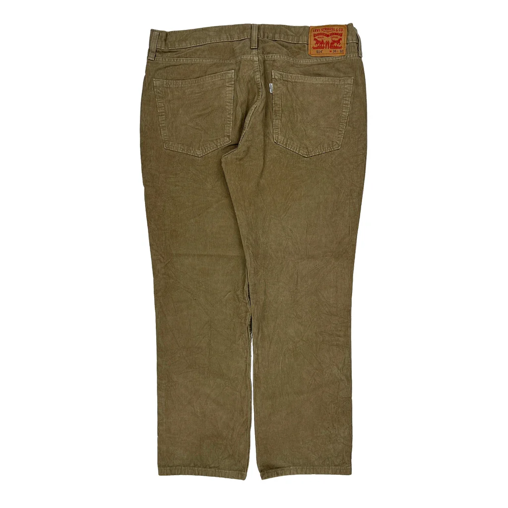 Levis Cord Trousers - 36″ Waist Brown Cotton