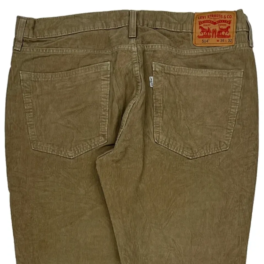 Levis Cord Trousers - 36″ Waist Brown Cotton - Image 9