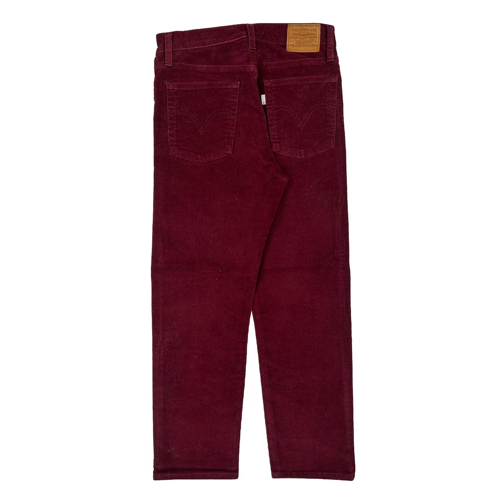 Levis Cord Trousers - 26″ Waist Burgundy Corduroy