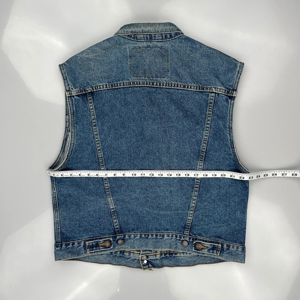 Levis Denim Gilet - Large Blue Denim - Image 3