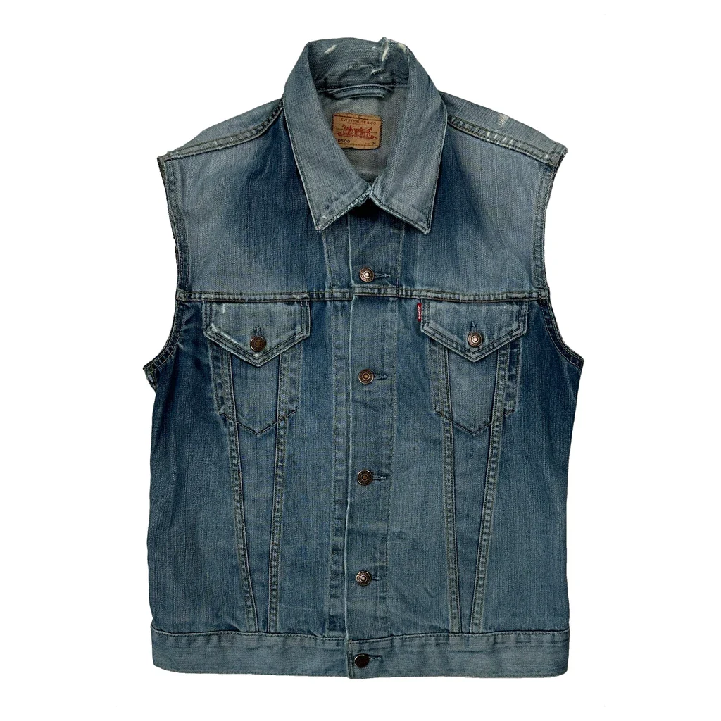 Levis Denim Gilet - Medium Blue Denim