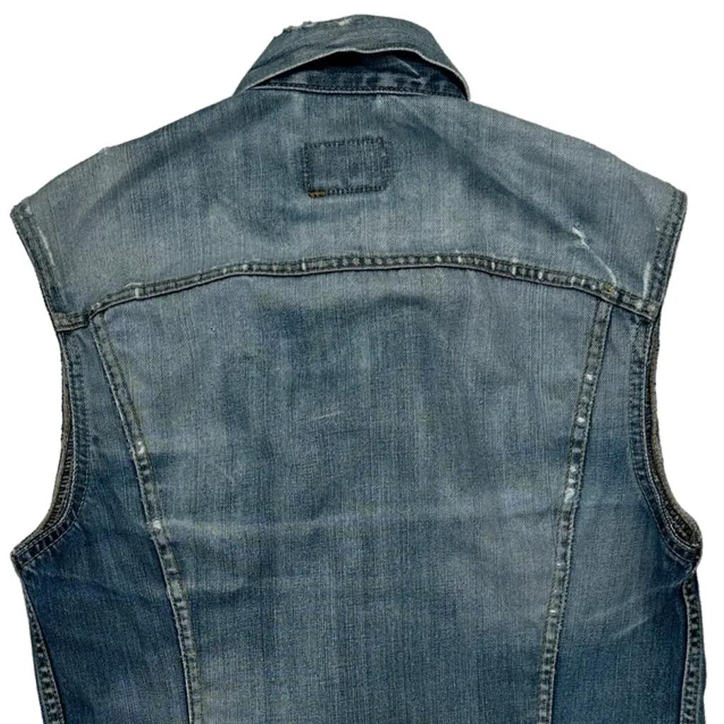 Levis Denim Gilet - Medium Blue Denim - Image 6