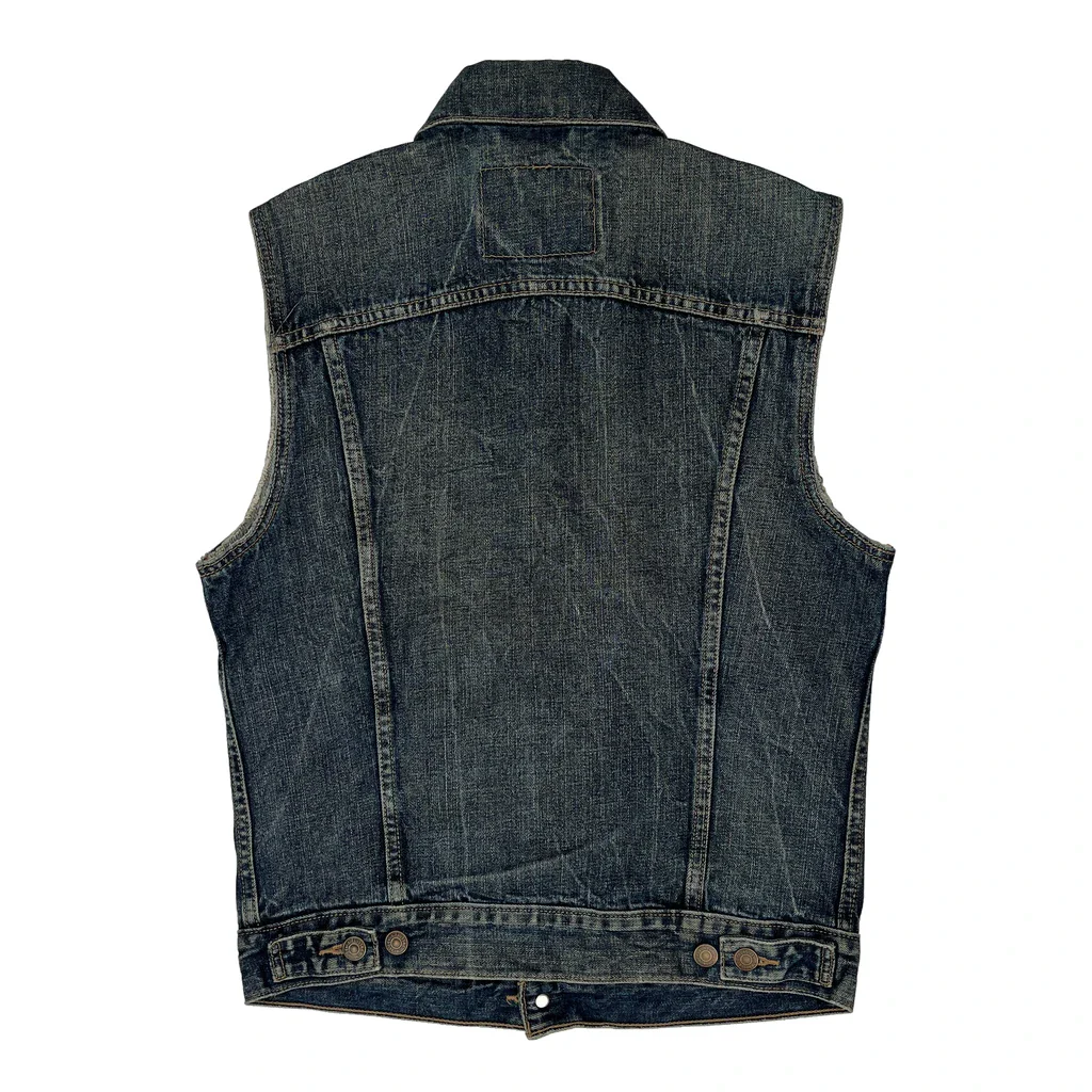 Levis Denim Gilet - XS Dark Wash Denim - Image 2