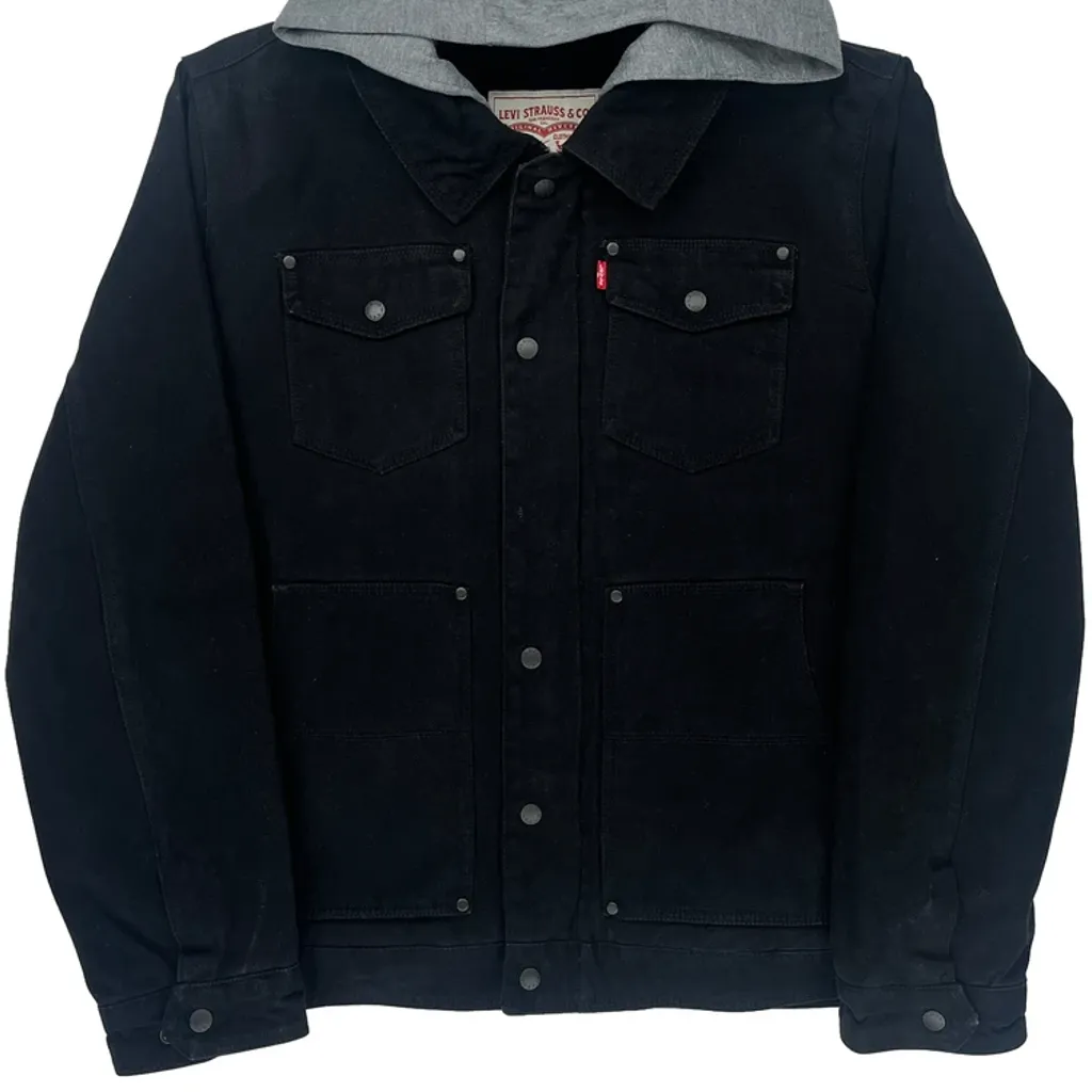 Levis Denim Jacket - Large Black Cotton - Image 5