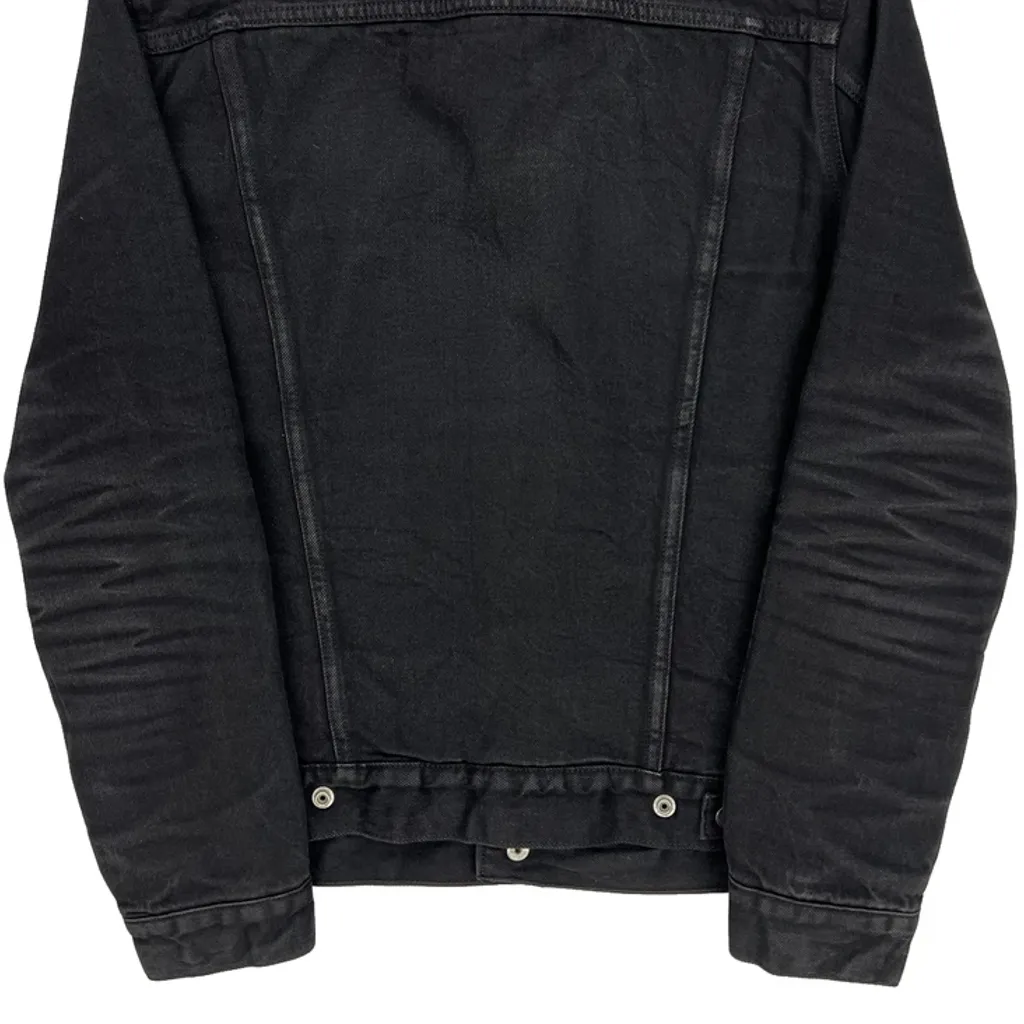 Levis Sherpa Lined Denim Jacket - Medium Black Denim - Image 6