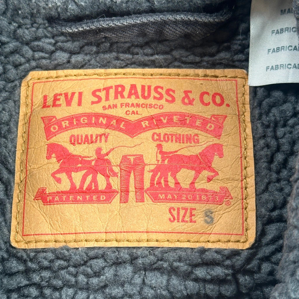 Levis Denim Jacket - Small Black Cotton - Image 3