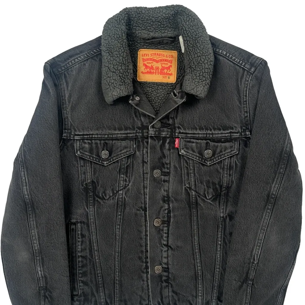 Levis Denim Jacket - Small Black Cotton - Image 4