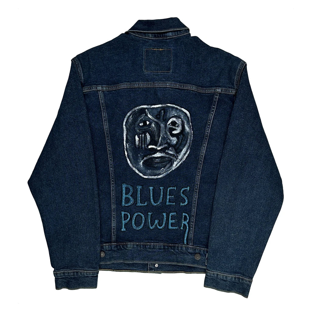 Levis Graphic Denim Jacket - Large Blue Denim - Image 2
